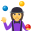 woman juggling