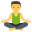 man in lotus position