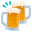 clinking beer mugs