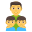 family: man, boy, boy