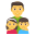 family: man, girl, boy
