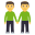 two men holding hands