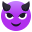 smiling face with horns
