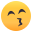 kissing face with smiling eyes