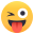 winking face with tongue