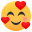 smiling face with 3 hearts